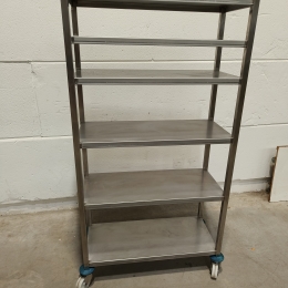 Mobile s/s rack - 97x48x172 cm 